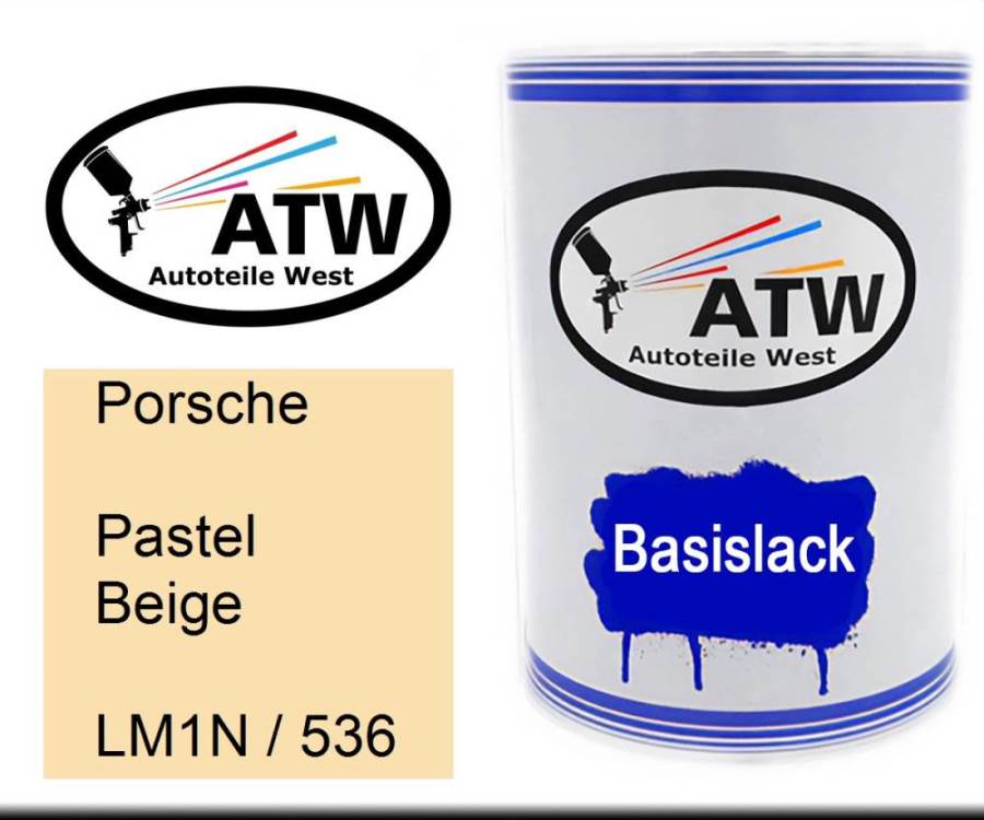 Porsche, Pastel Beige, LM1N / 536: 500ml Lackdose, von ATW Autoteile West.